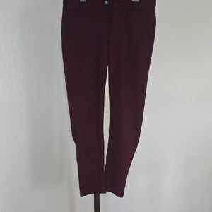 Cato Maroon Geometric Pants